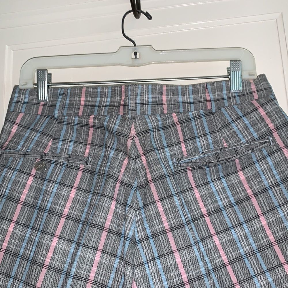 NWT Vtg 80s J.J. Cochran blue & pink plaid shorts - Picture 6 of 9